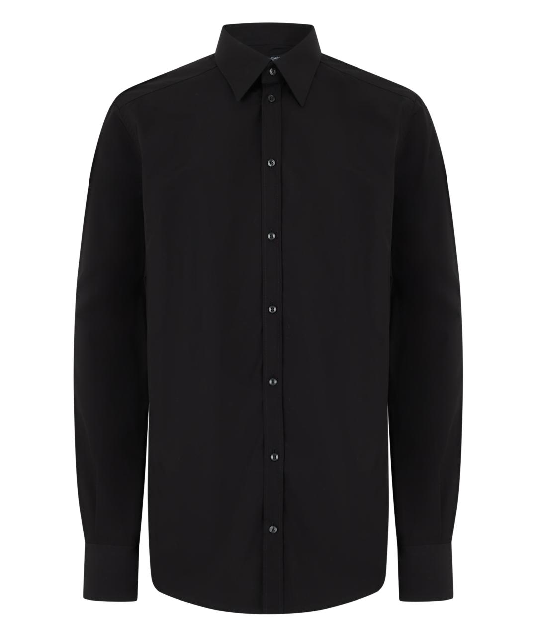 DOLCE&GABBANA Черная хлопковая классическая рубашка, фото 1