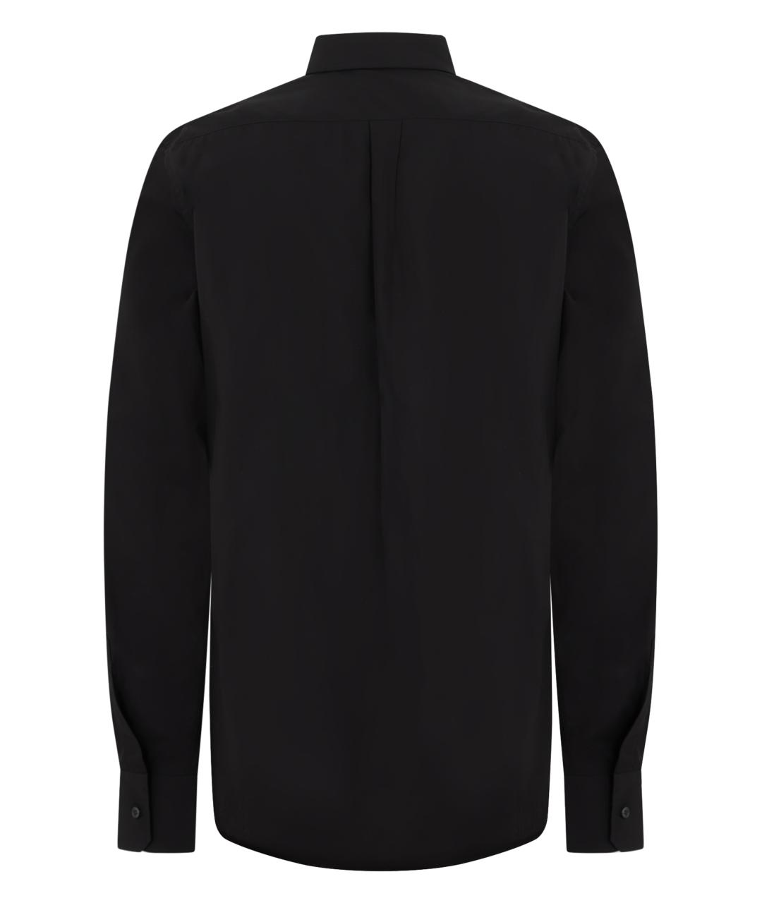 DOLCE&GABBANA Черная хлопковая классическая рубашка, фото 2