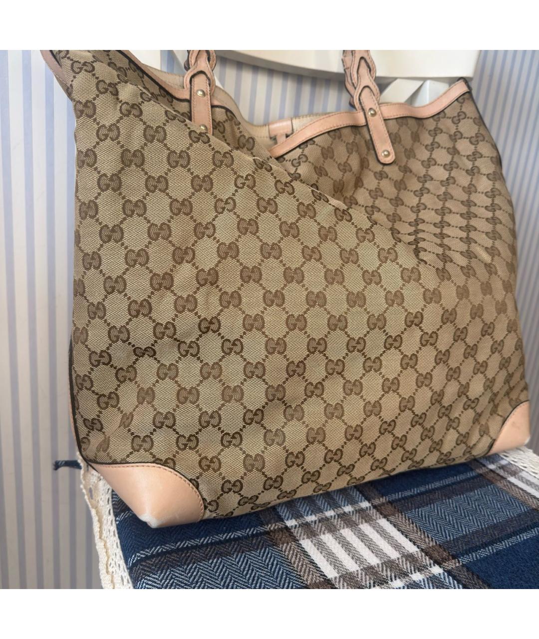 GUCCI Бежевая сумка тоут, фото 2