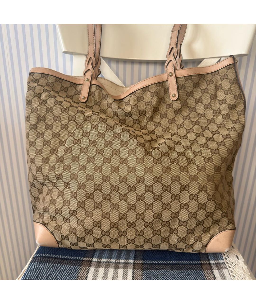GUCCI Бежевая сумка тоут, фото 7