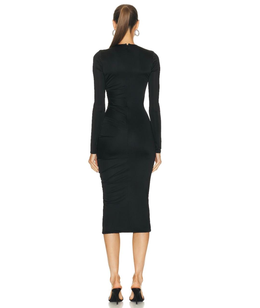 VERSACE Черное вискозное коктейльное платье, фото 9