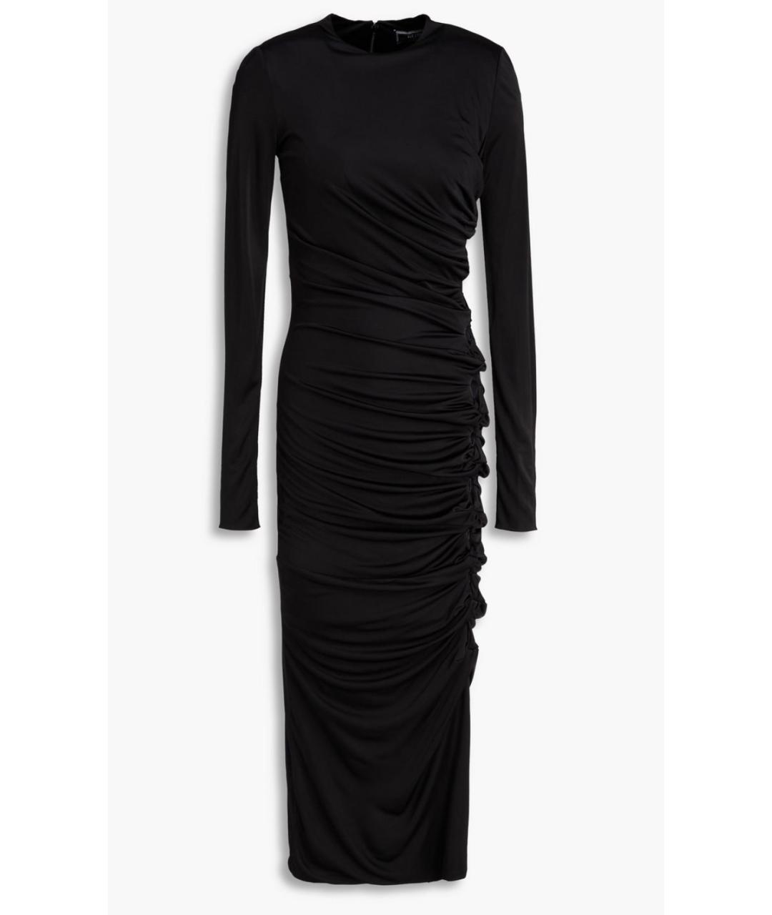 VERSACE Черное вискозное коктейльное платье, фото 10