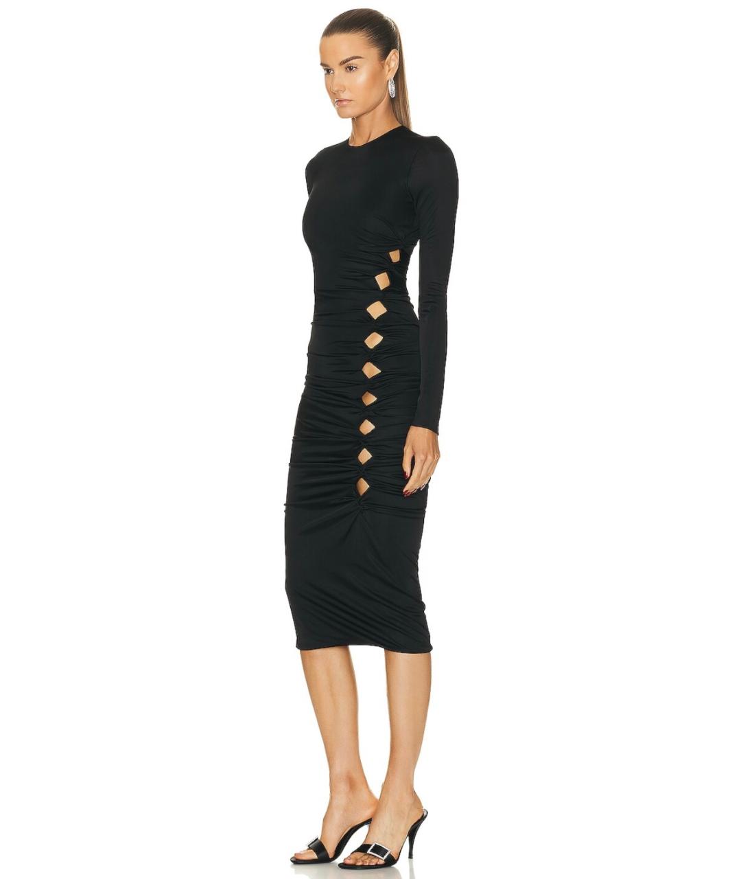 VERSACE Черное вискозное коктейльное платье, фото 7