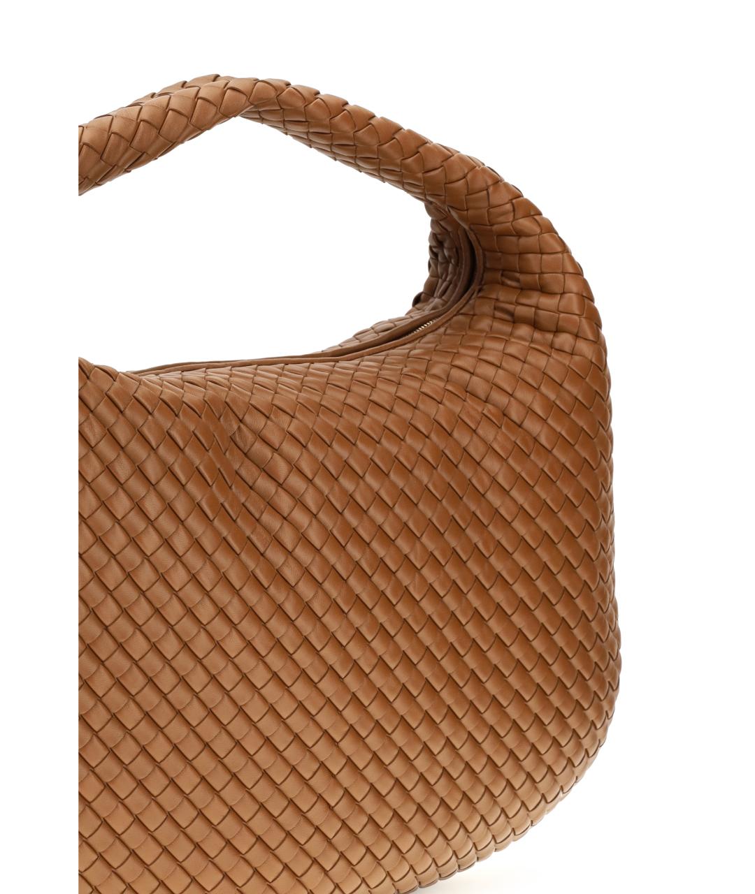 BOTTEGA VENETA Коричневая кожаная сумка через плечо, фото 4