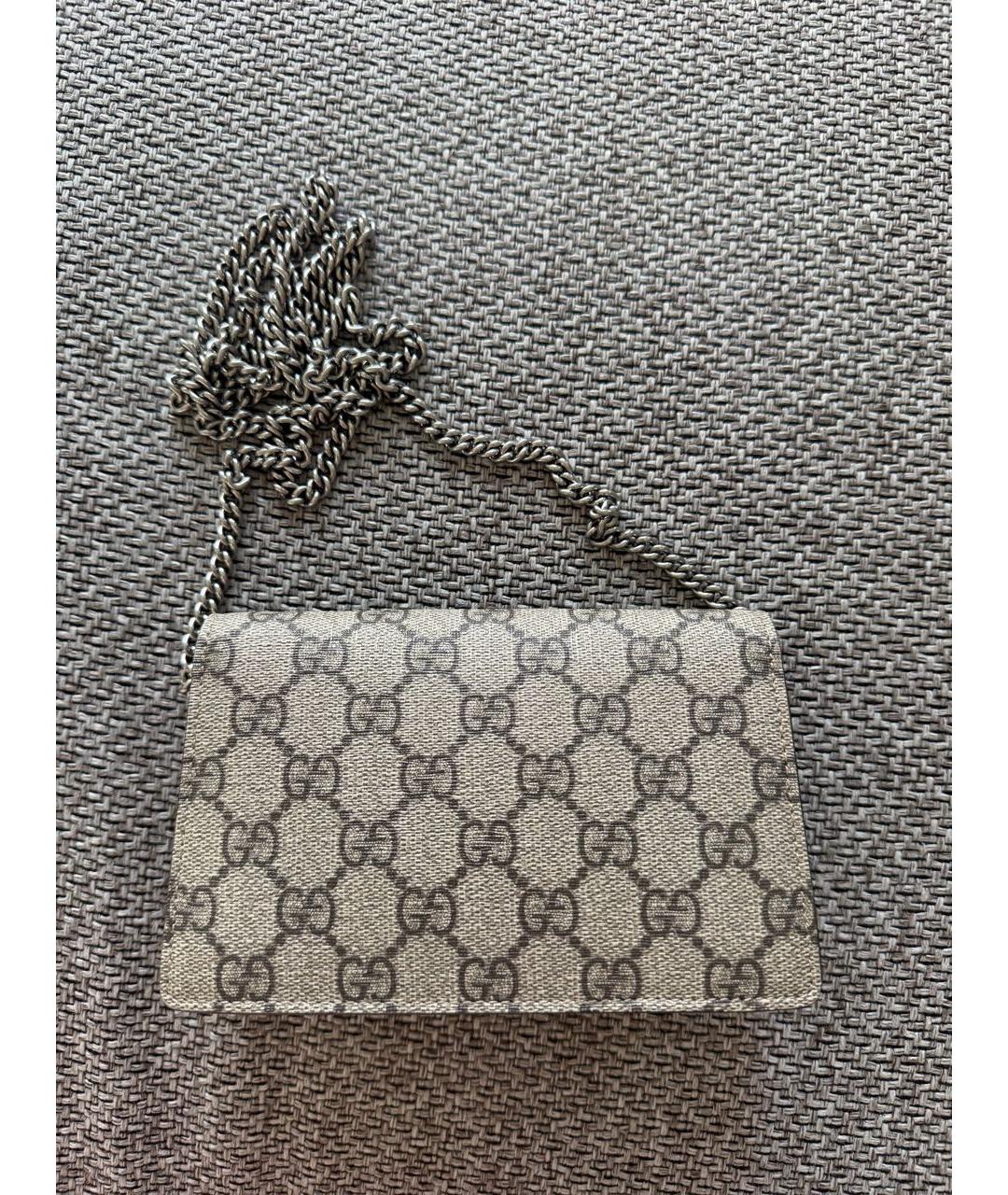 GUCCI Бежевая канва сумка через плечо, фото 3