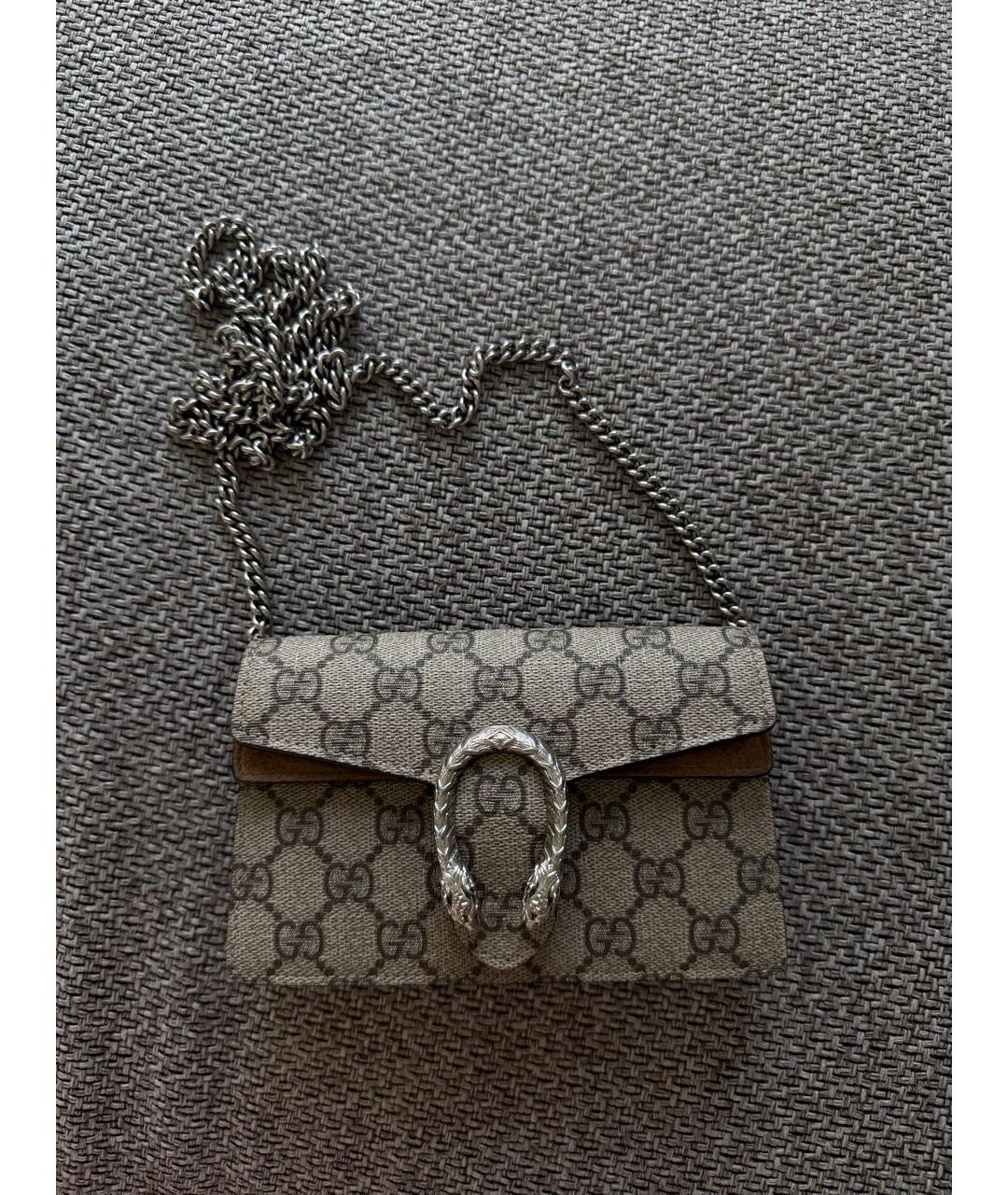 GUCCI Бежевая канва сумка через плечо, фото 6