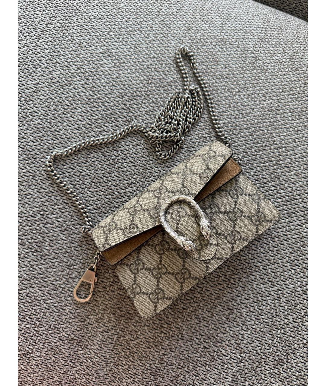 GUCCI Бежевая канва сумка через плечо, фото 4