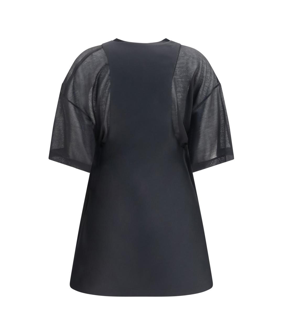 BALENCIAGA Черное шерстяное повседневное платье, фото 2