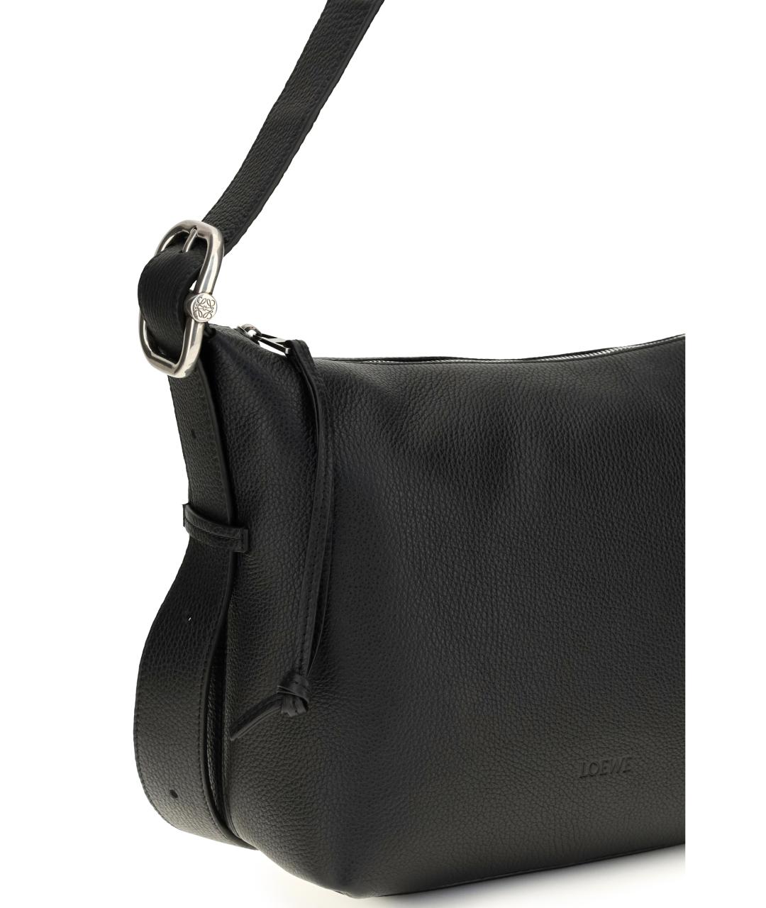 LOEWE Черная кожаная сумка на плечо, фото 4