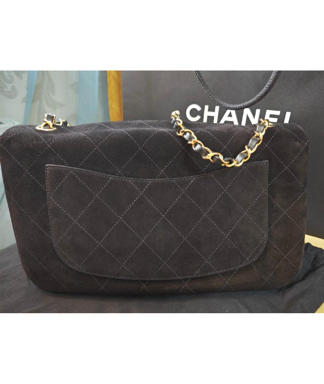 CHANEL Черная замшевая сумка через плечо, фото 2