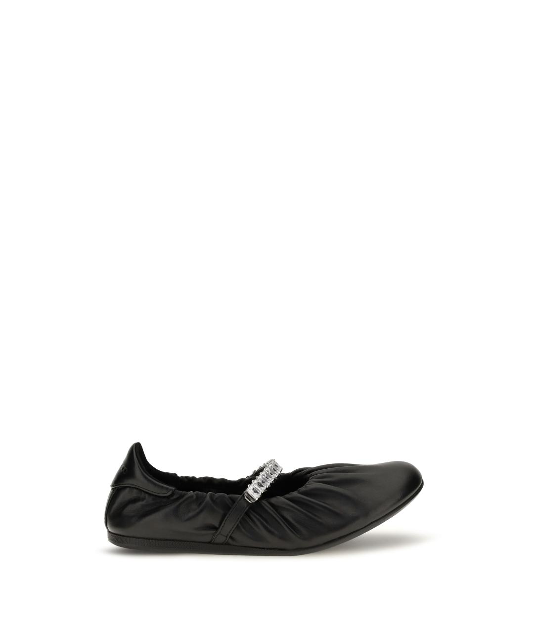 JIMMY CHOO Черные кожаные балетки, фото 1