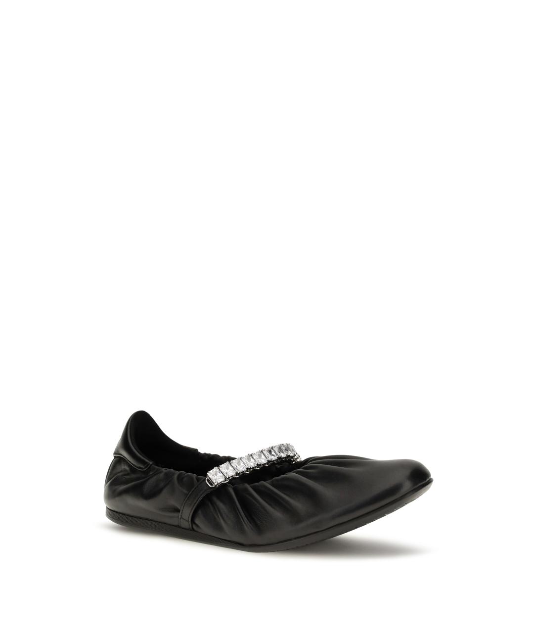 JIMMY CHOO Черные кожаные балетки, фото 2