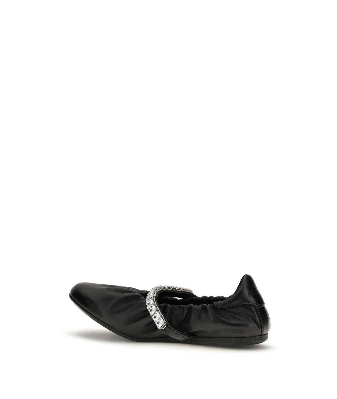 JIMMY CHOO Черные кожаные балетки, фото 3