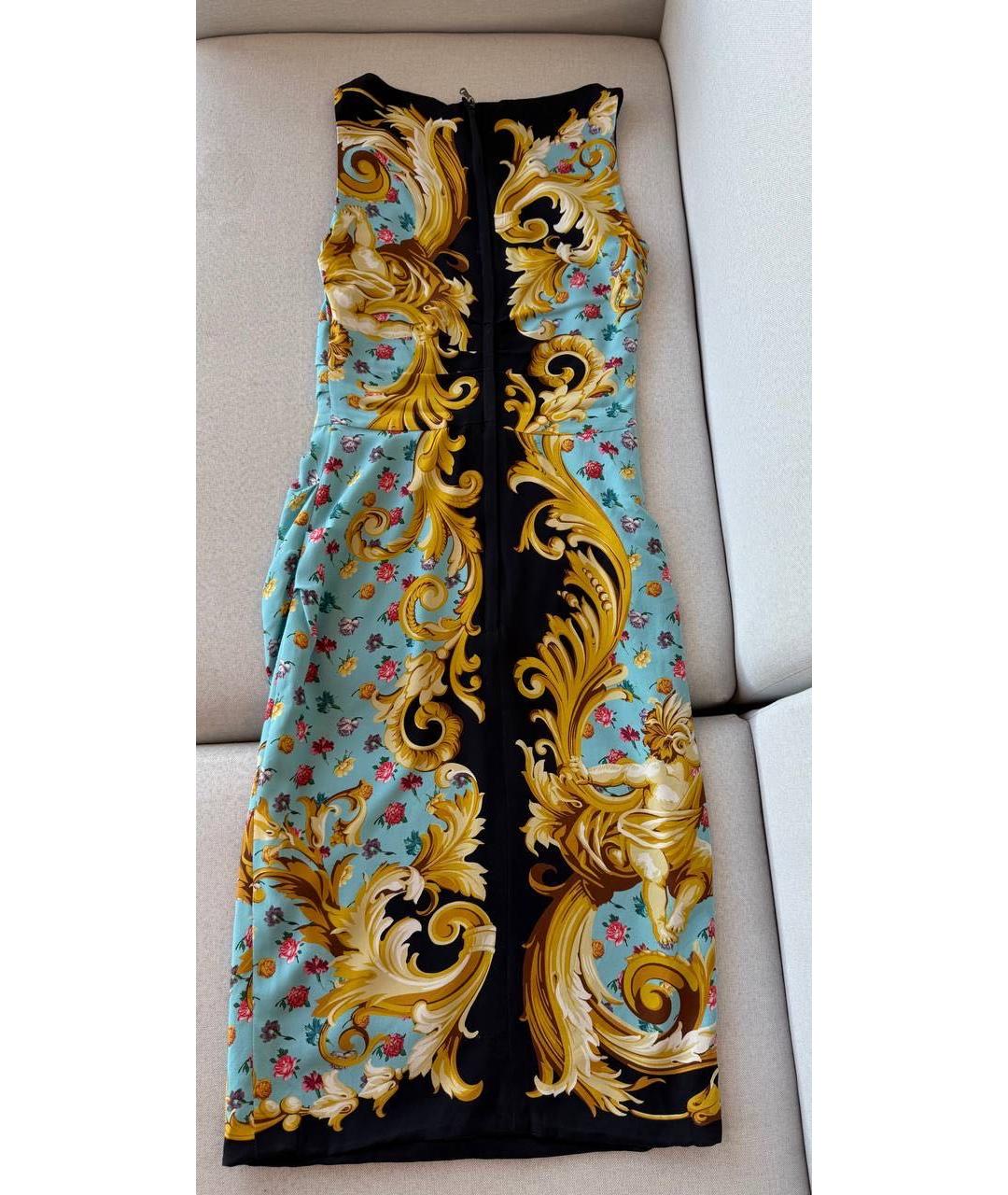 DOLCE&GABBANA Мульти шелковое вечернее платье, фото 2