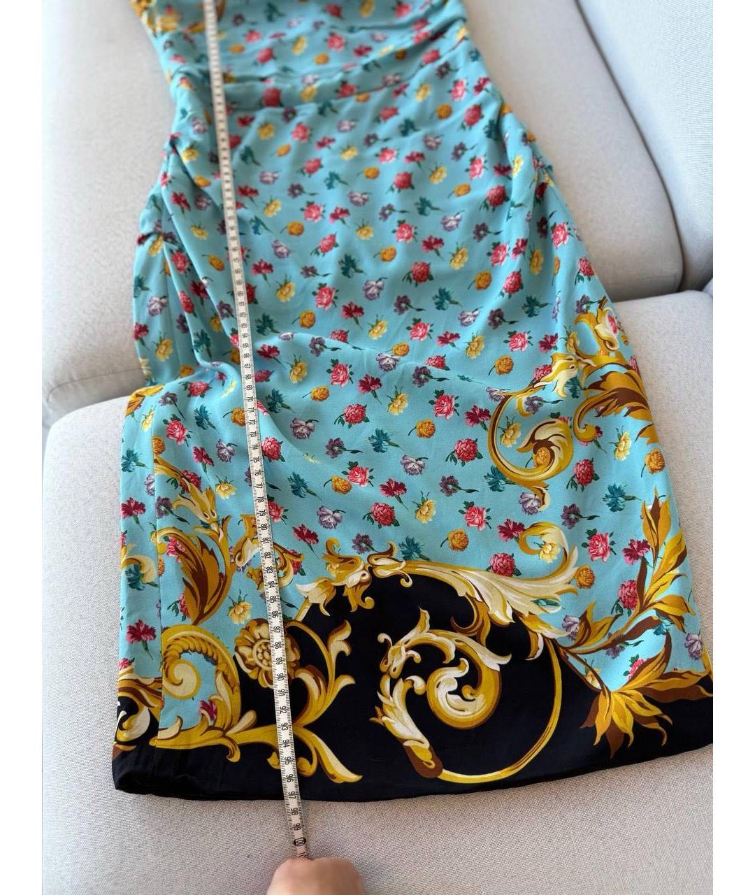 DOLCE&GABBANA Мульти шелковое вечернее платье, фото 6