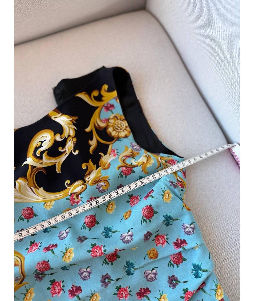 DOLCE&GABBANA Мульти шелковое вечернее платье, фото 5