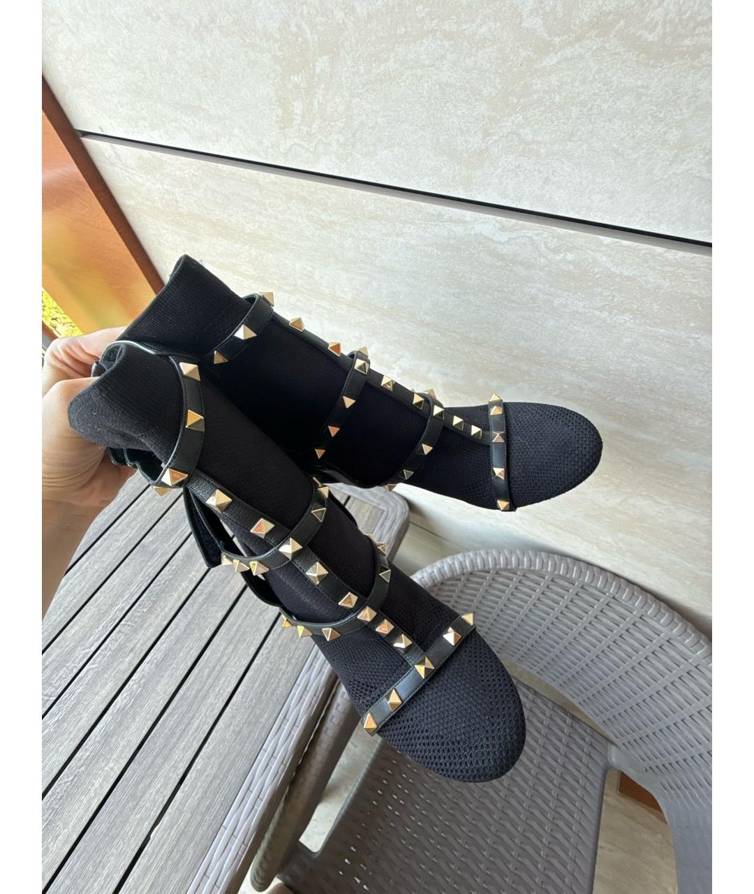 VALENTINO Черные текстильные ботильоны, фото 5