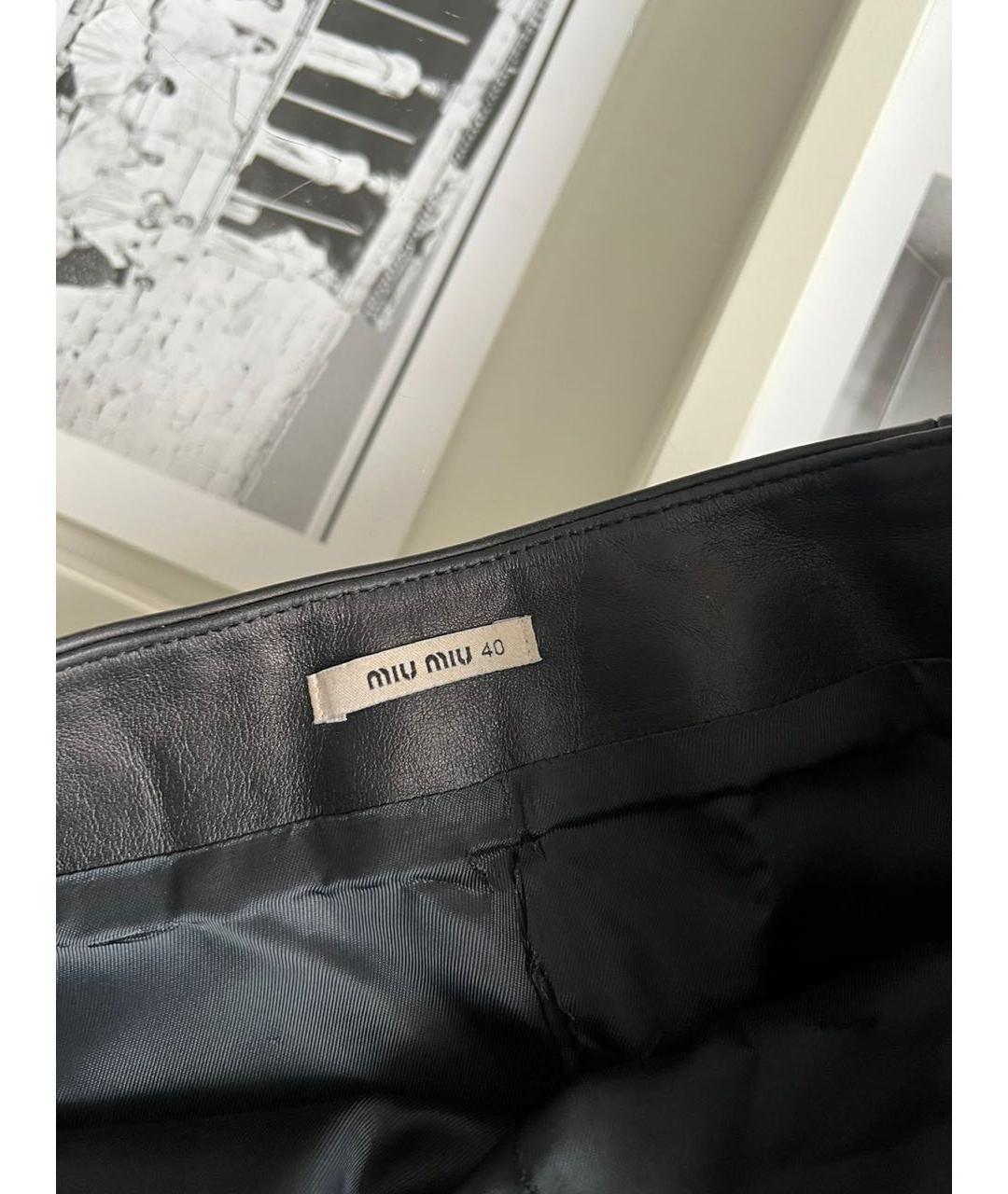 MIU MIU Черная юбка мини, фото 6