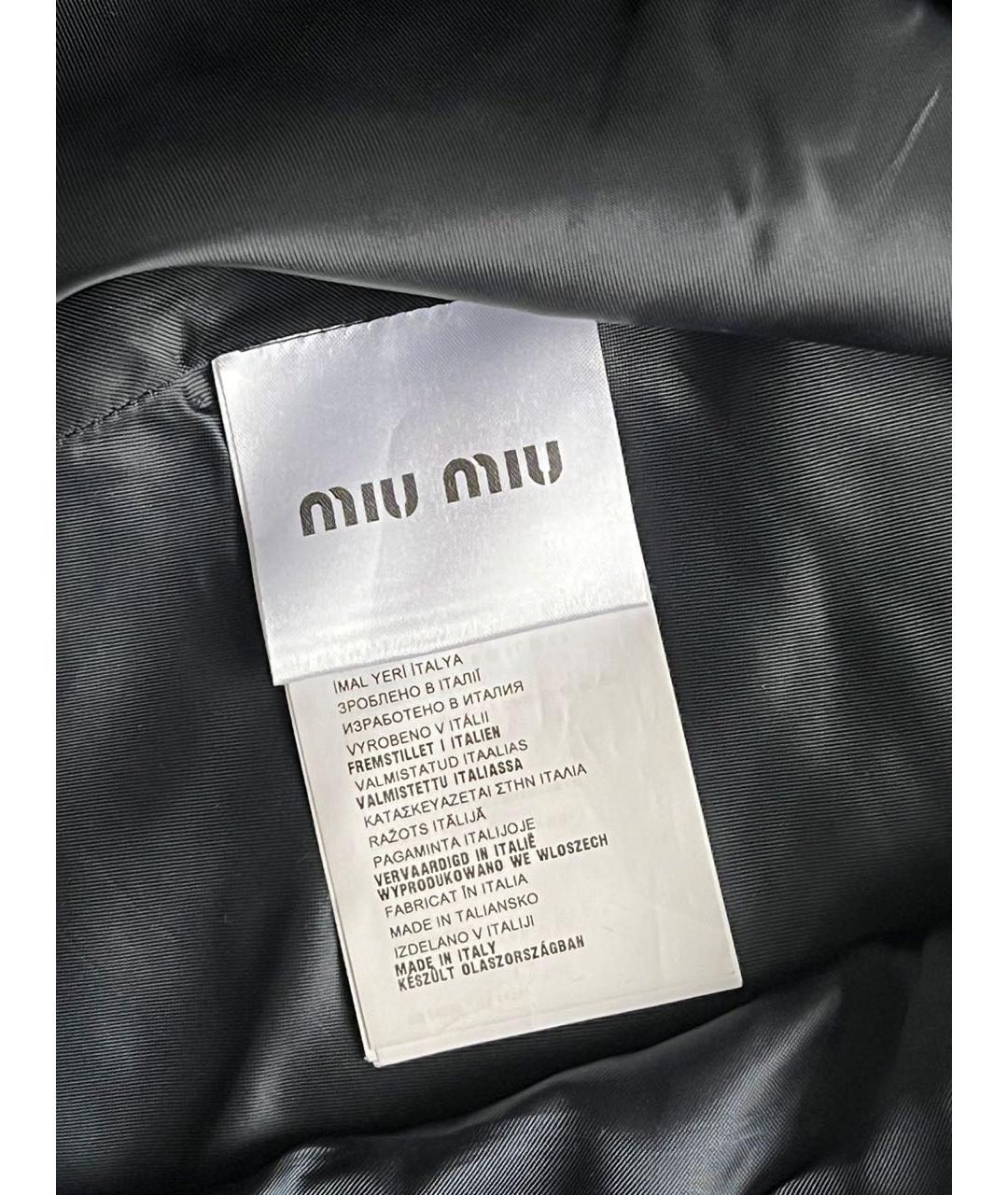 MIU MIU Черная юбка мини, фото 7