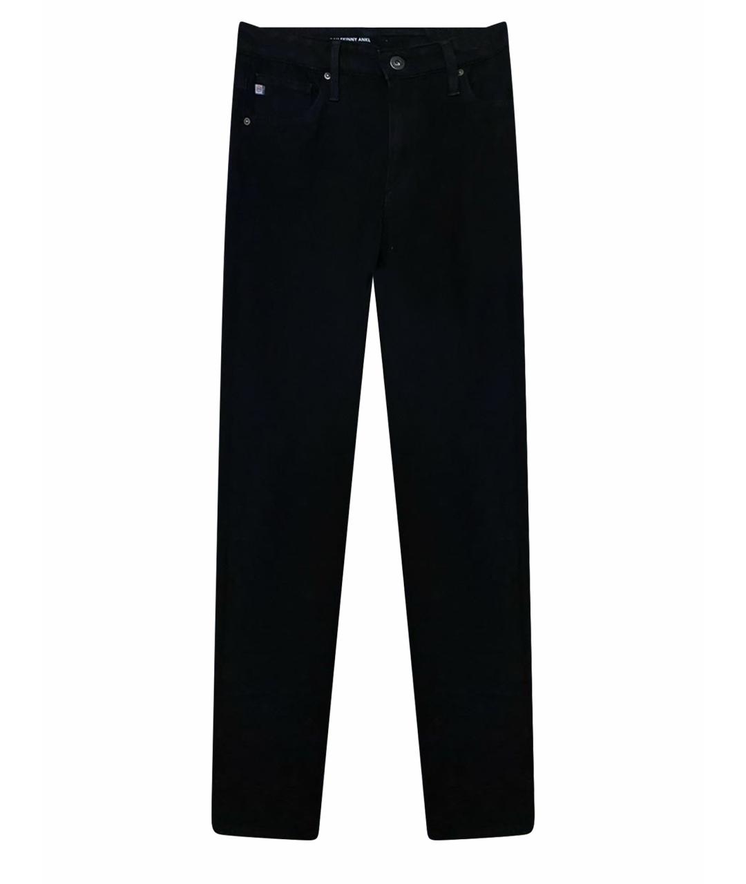 AG JEANS Черные хлопковые джинсы слим, фото 1