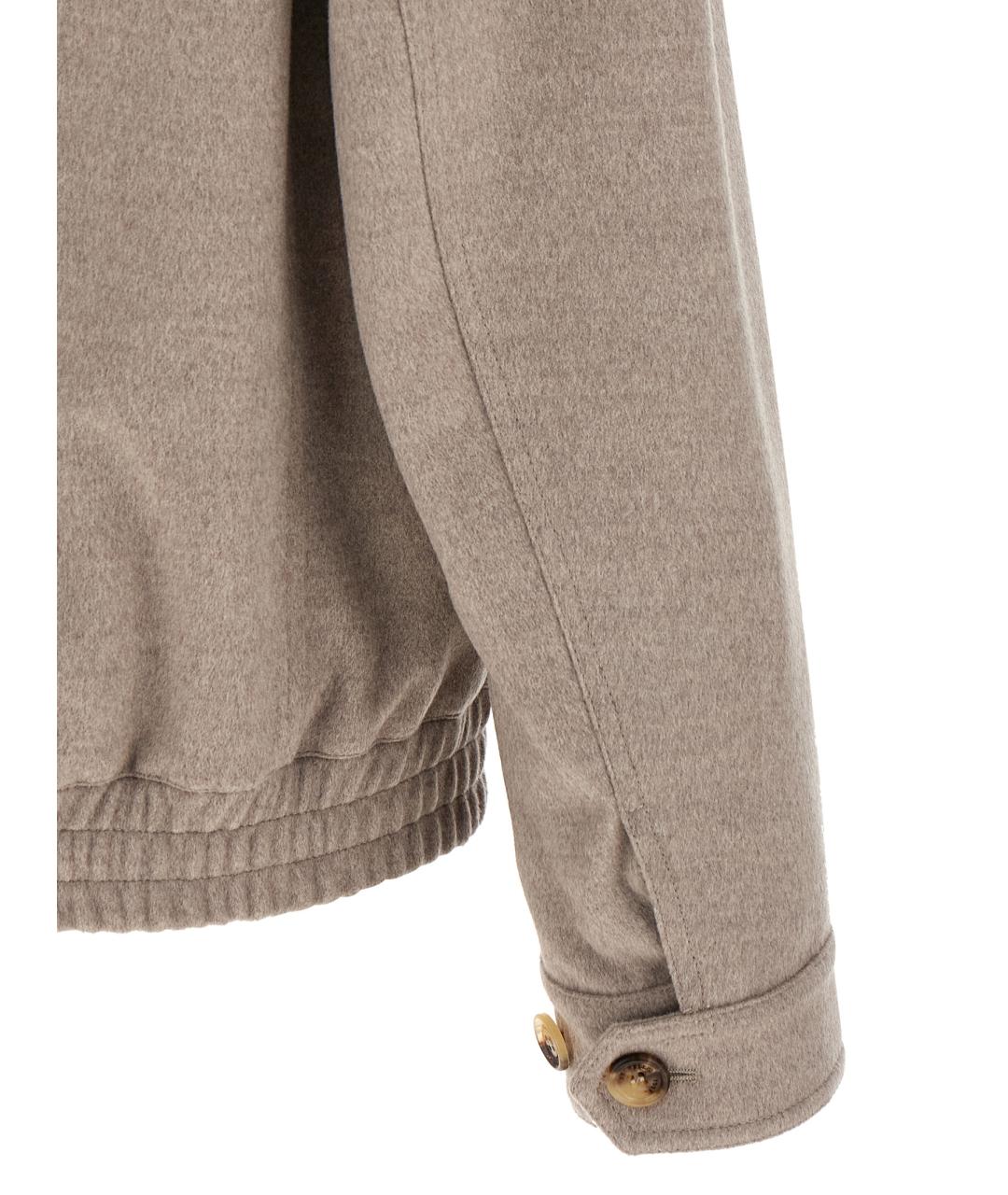 BRUNELLO CUCINELLI Бежевая шерстяная куртка, фото 4