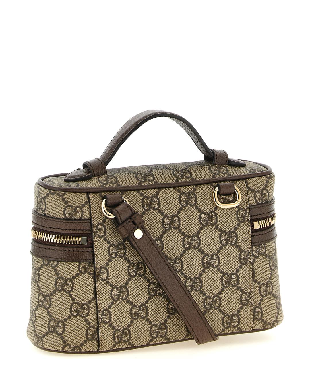 GUCCI Бежевая сумка с короткими ручками из искусственной кожи, фото 2