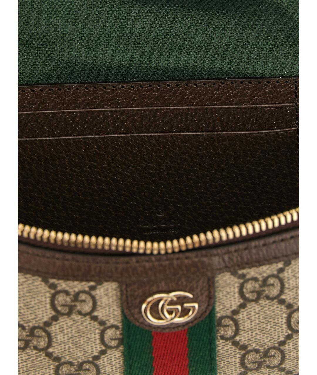 GUCCI Бежевая сумка с короткими ручками из искусственной кожи, фото 4