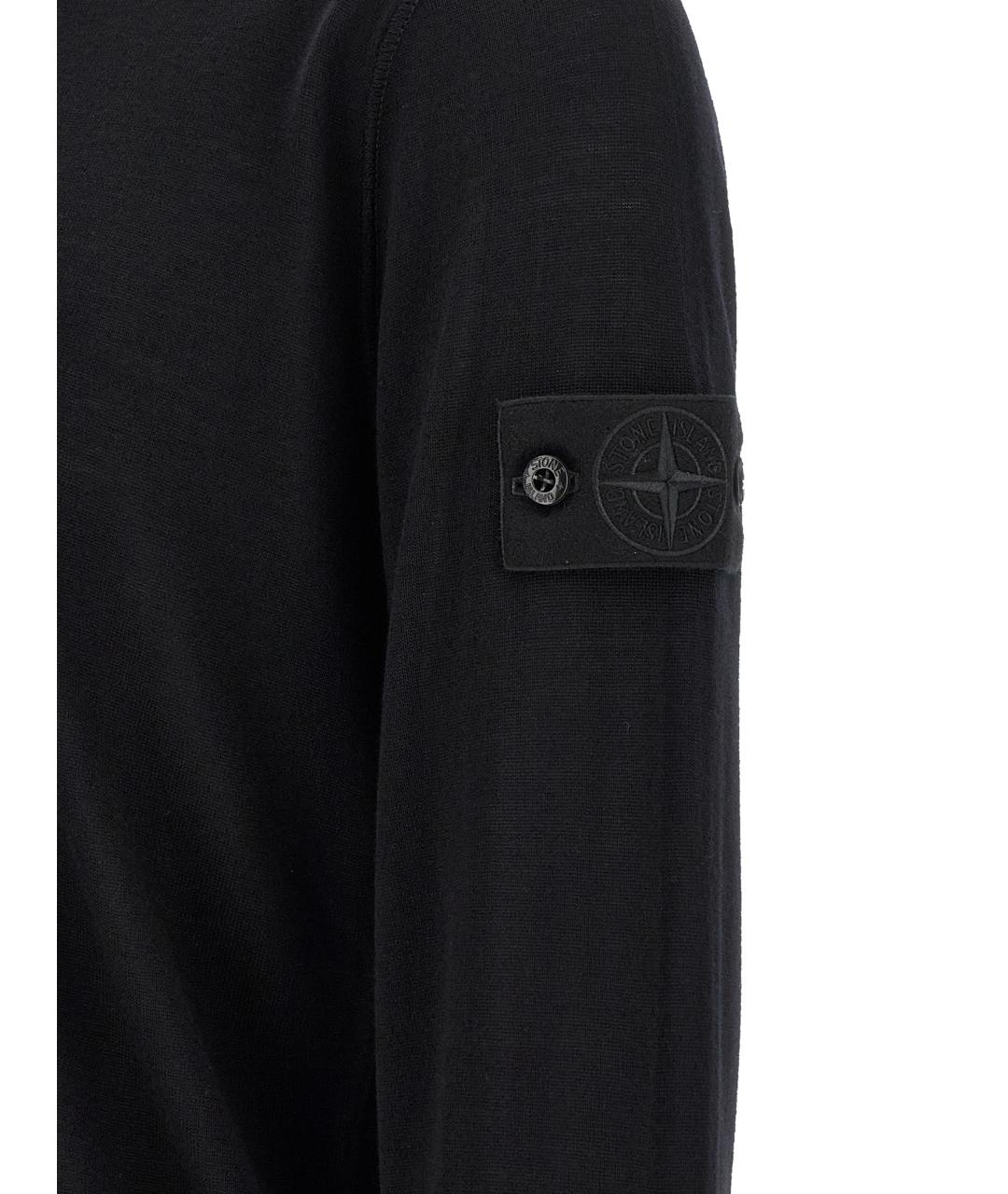 STONE ISLAND Черный шерстяной джемпер / свитер, фото 5