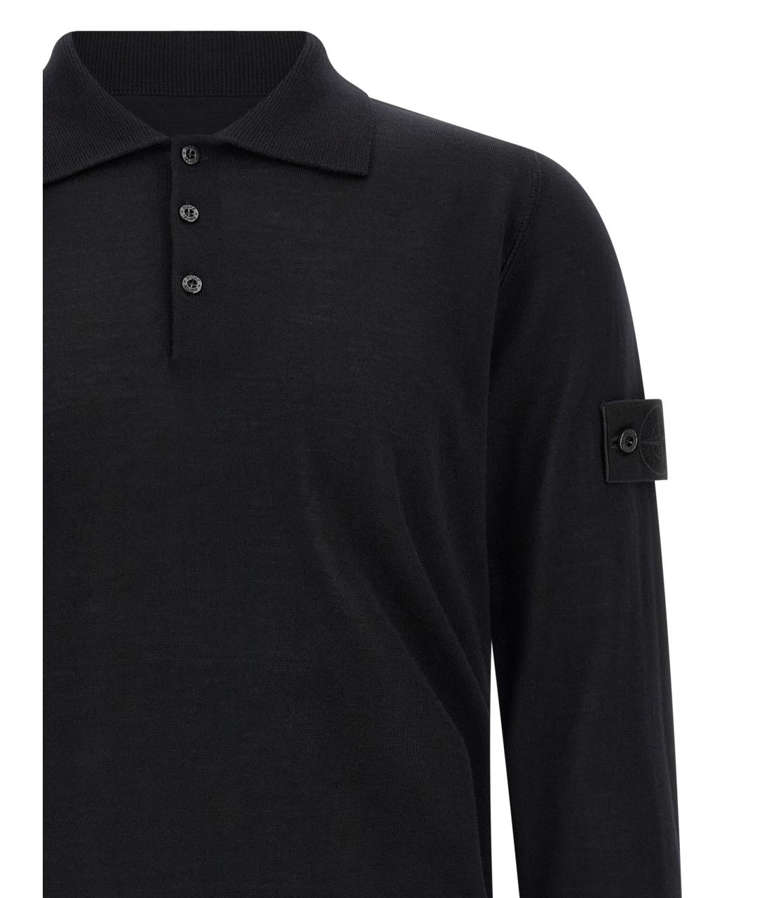STONE ISLAND Черный шерстяной джемпер / свитер, фото 3