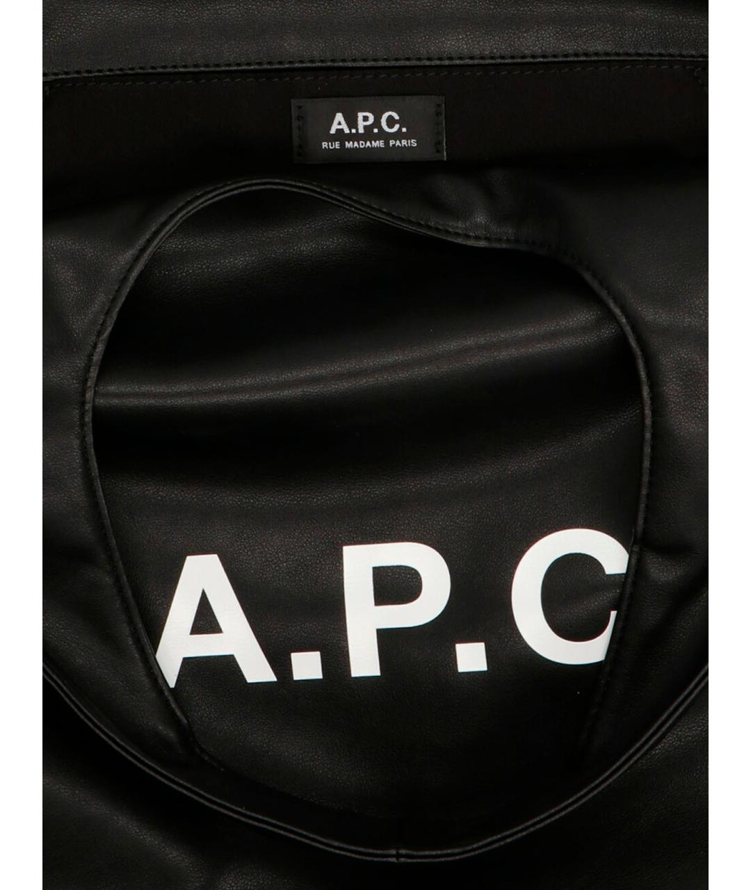 A.P.C. Черная сумка на плечо из искусственной кожи, фото 4