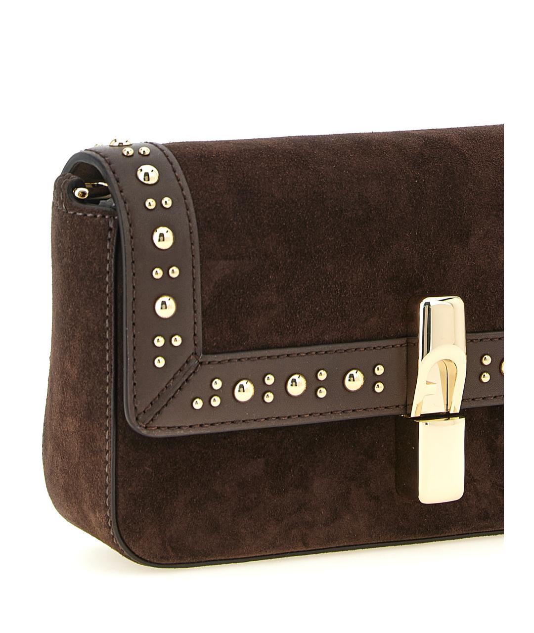 FURLA Коричневая замшевая сумка через плечо, фото 3