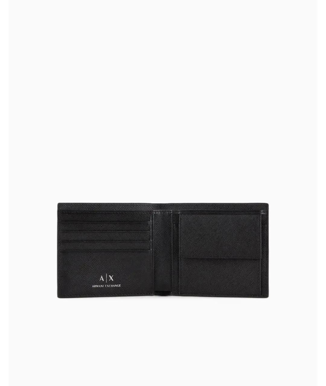 ARMANI EXCHANGE Черный кожаный кошелек, фото 3