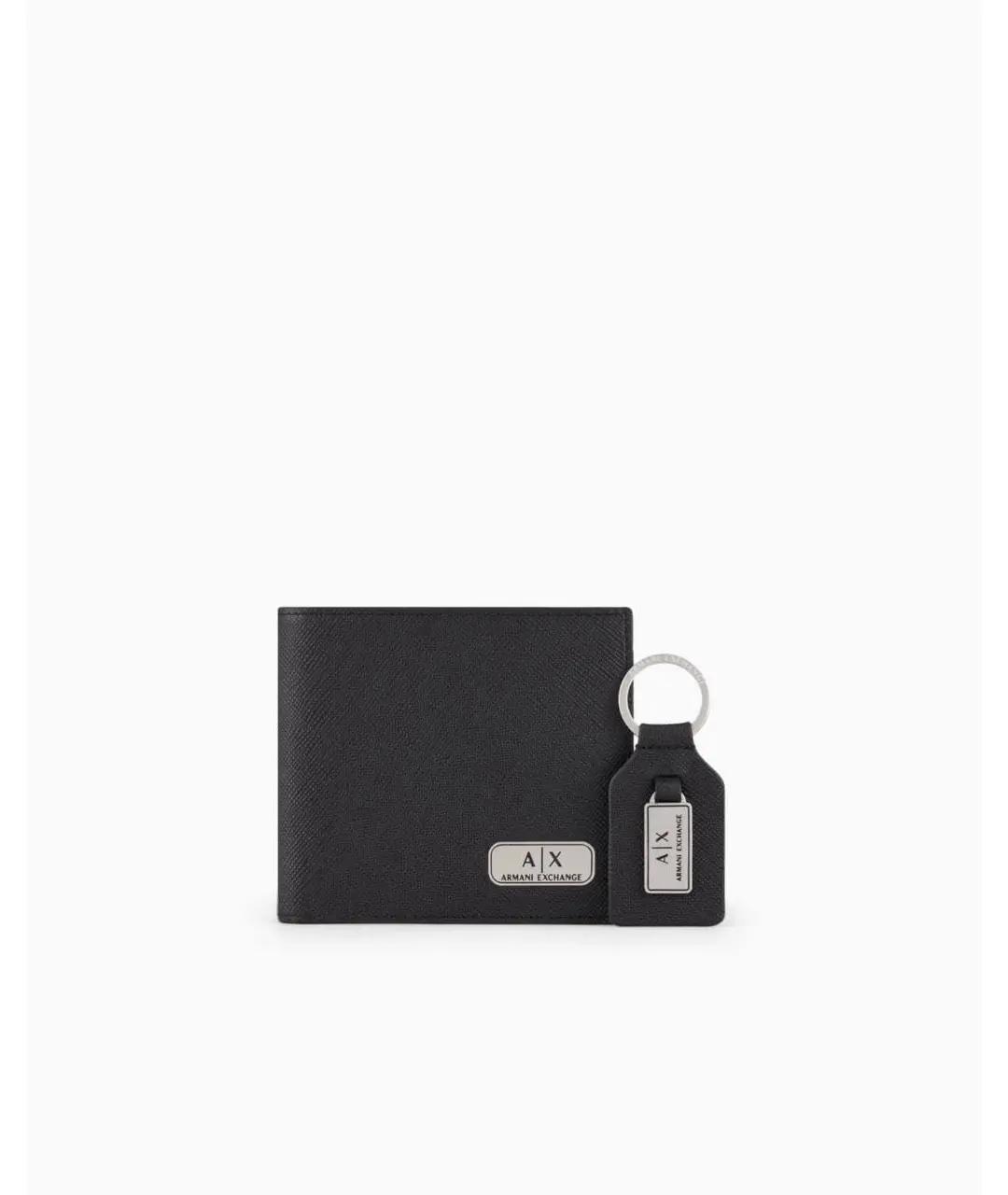 ARMANI EXCHANGE Черный кожаный кошелек, фото 8