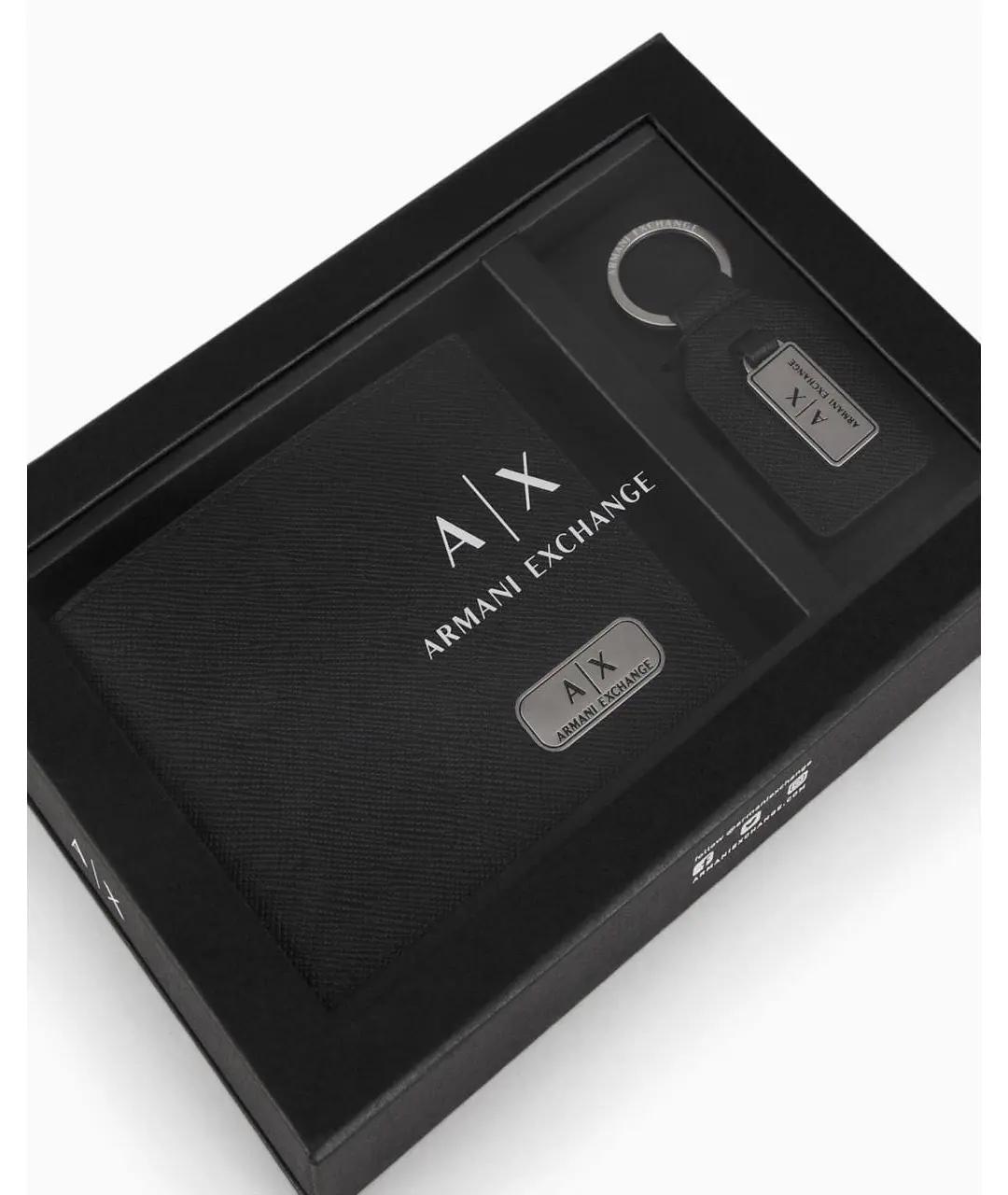 ARMANI EXCHANGE Черный кожаный кошелек, фото 2
