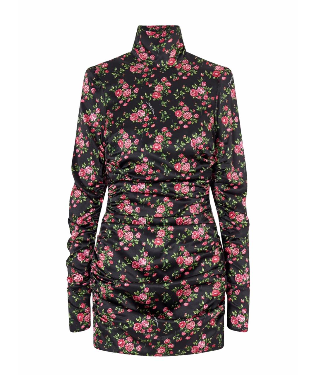 DOLCE&GABBANA Черное шелковое платье, фото 1