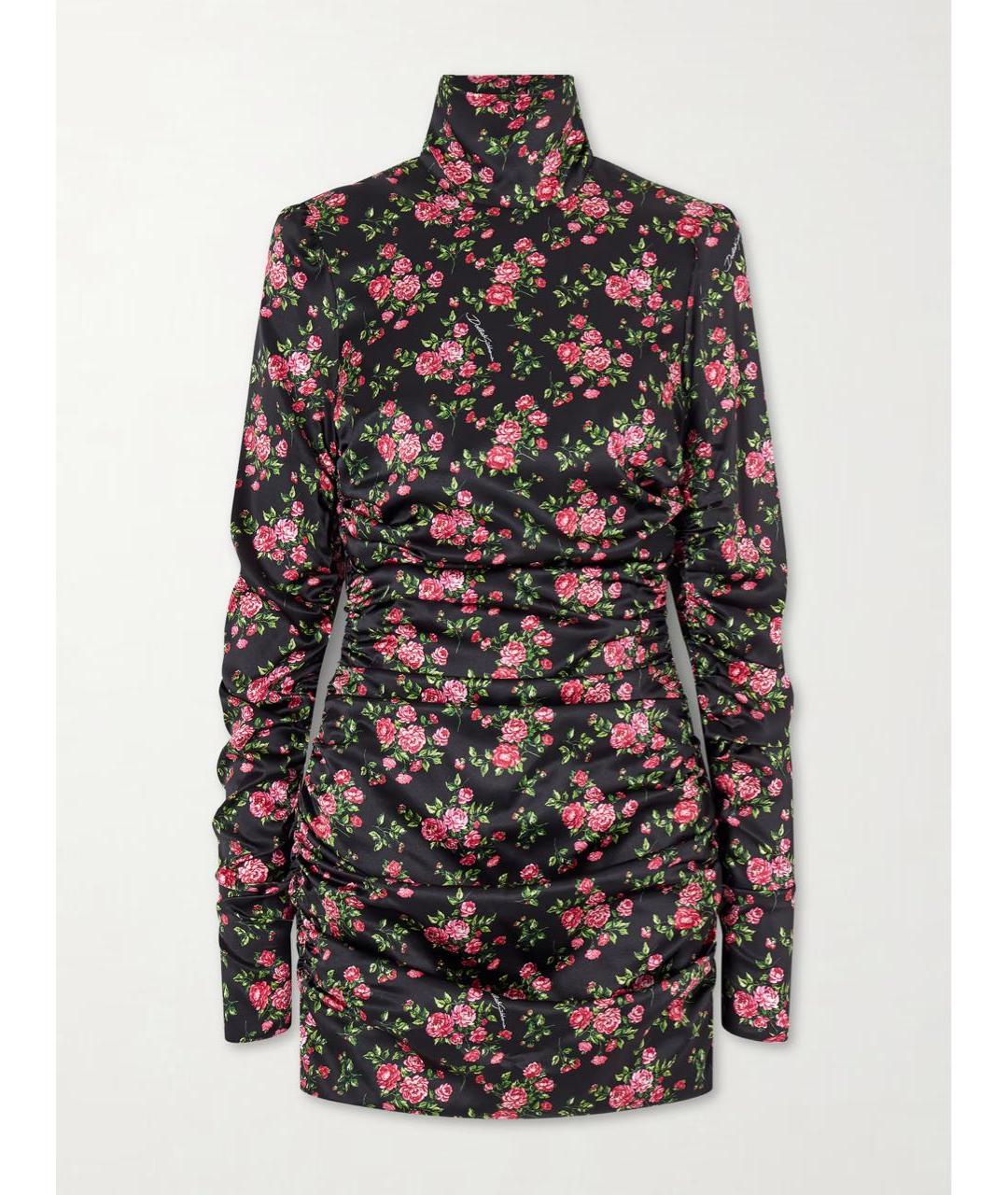 DOLCE&GABBANA Черное шелковое платье, фото 8