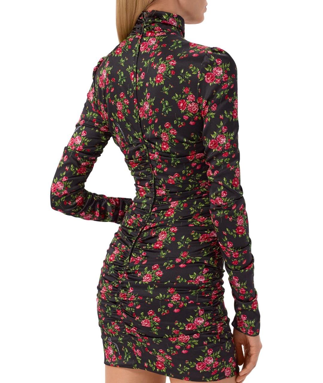 DOLCE&GABBANA Черное шелковое платье, фото 2