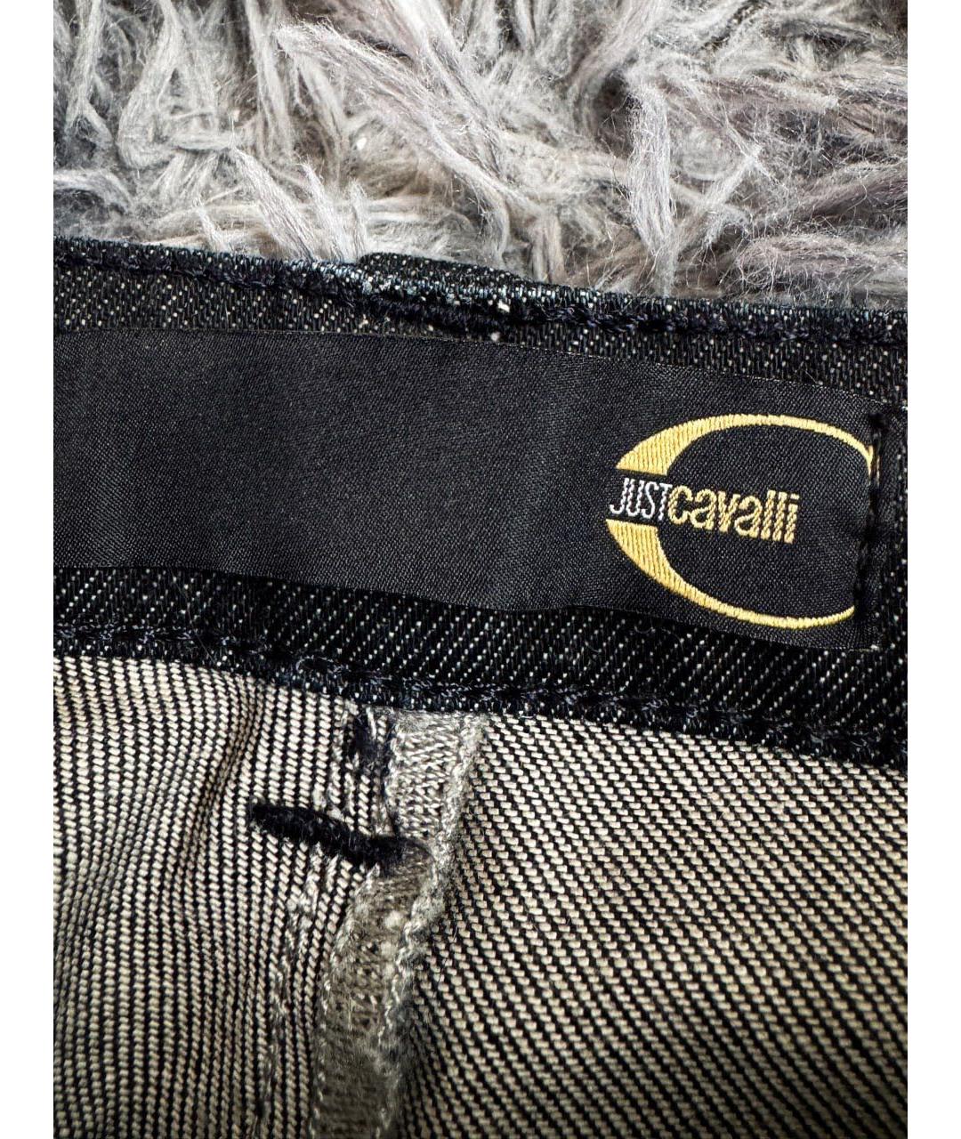 JUST CAVALLI Черные хлопковые джинсы клеш, фото 7