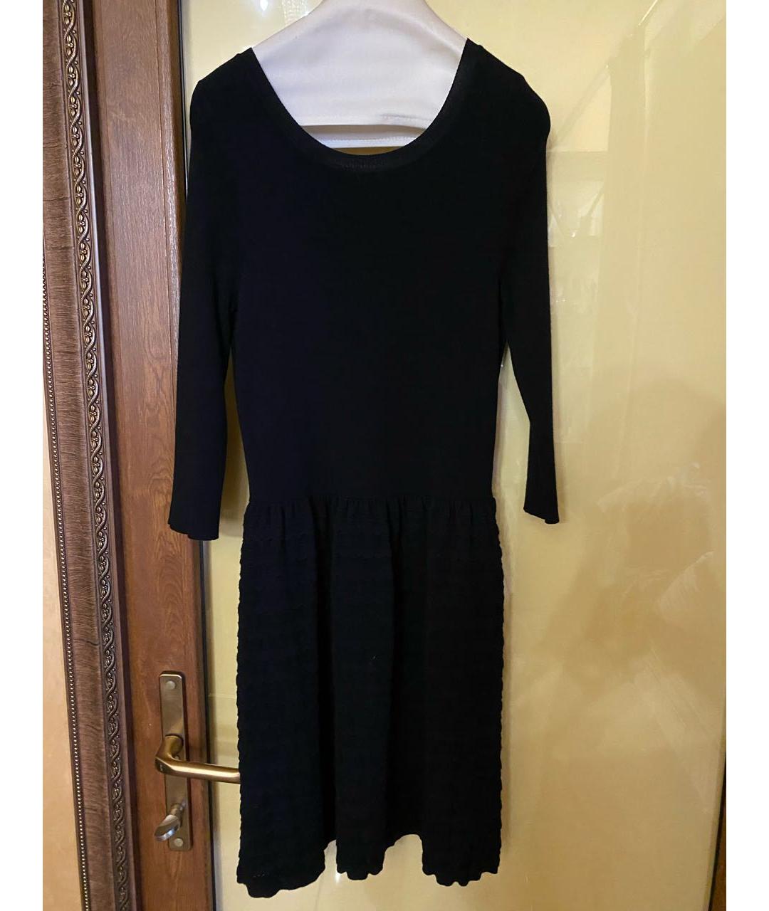 RED VALENTINO Черное шерстяное вечернее платье, фото 5