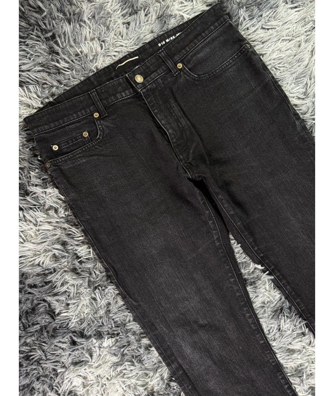 SAINT LAURENT Черные хлопковые джинсы скинни, фото 4