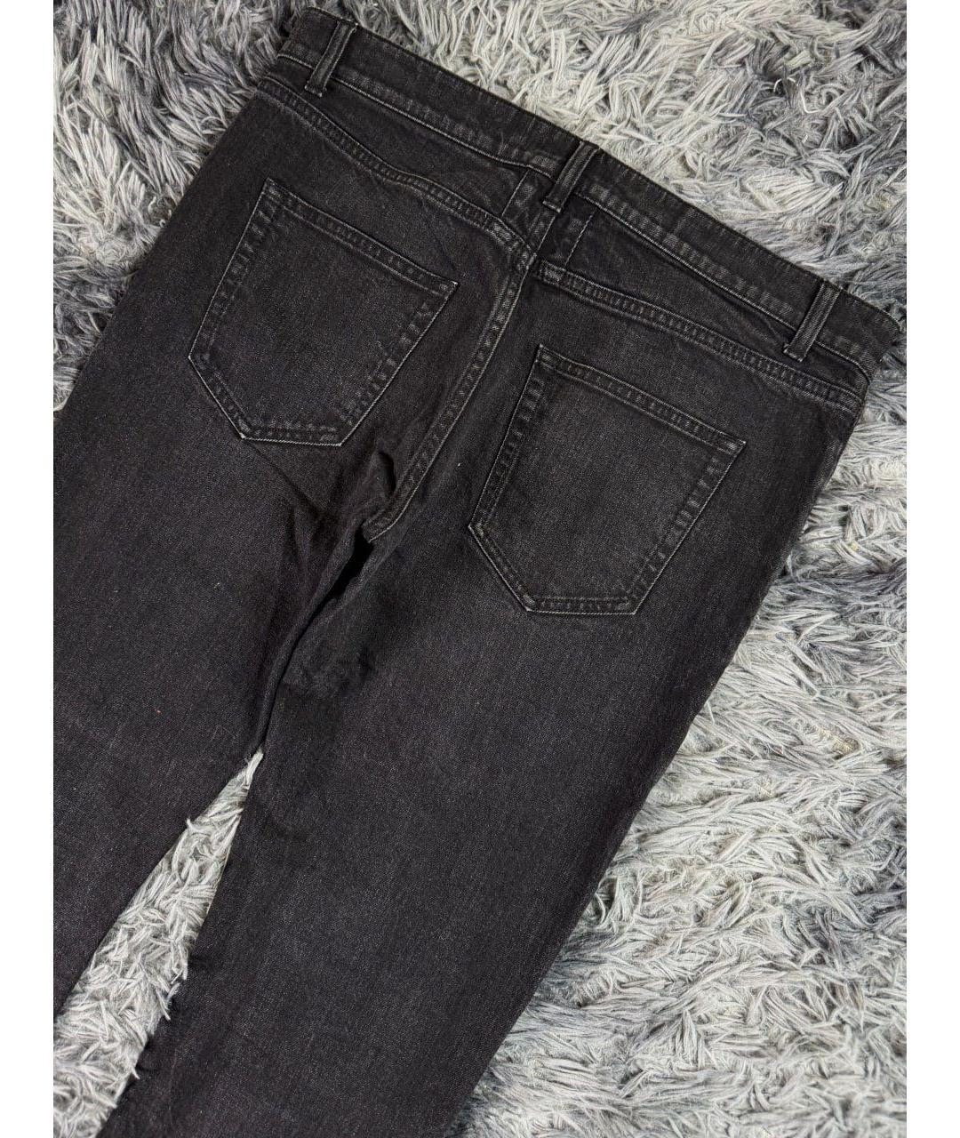 SAINT LAURENT Черные хлопковые джинсы скинни, фото 3