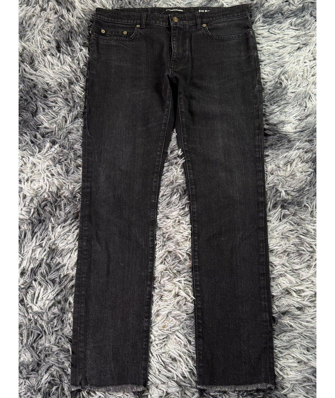 SAINT LAURENT Черные хлопковые джинсы скинни, фото 9