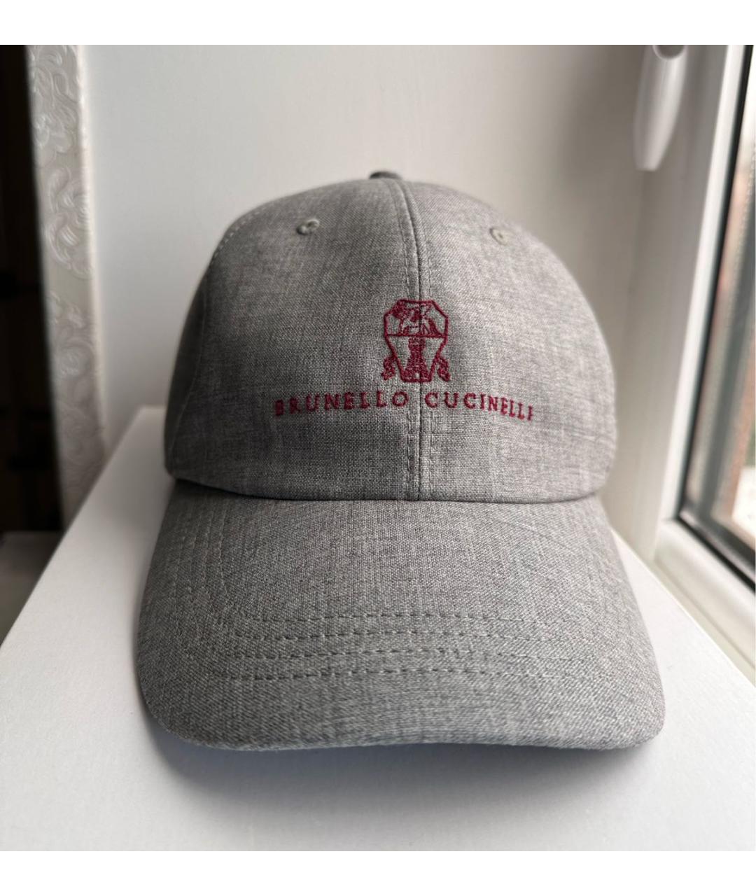 BRUNELLO CUCINELLI Серая шерстяная кепка/бейсболка, фото 5