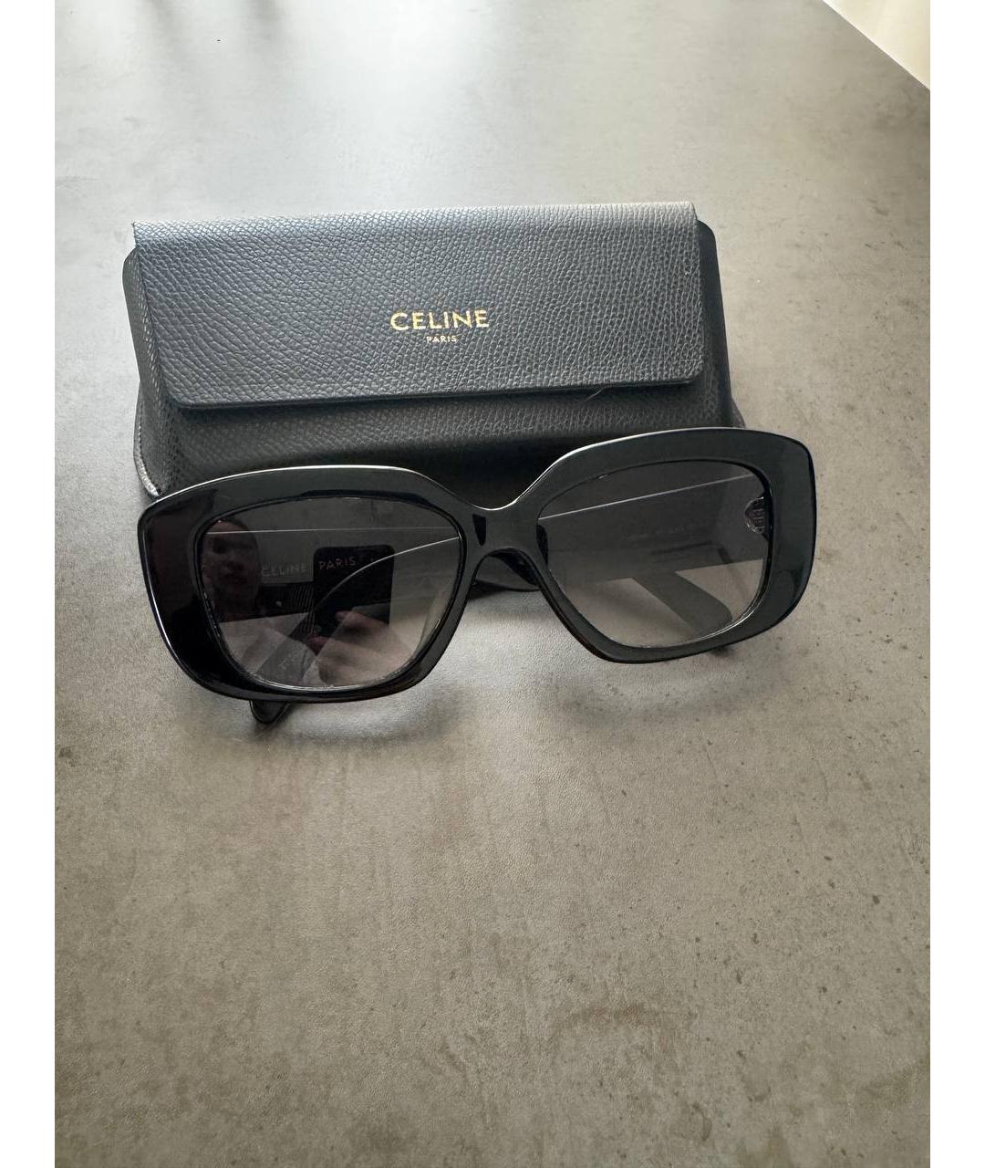 CELINE Черные пластиковые солнцезащитные очки, фото 6