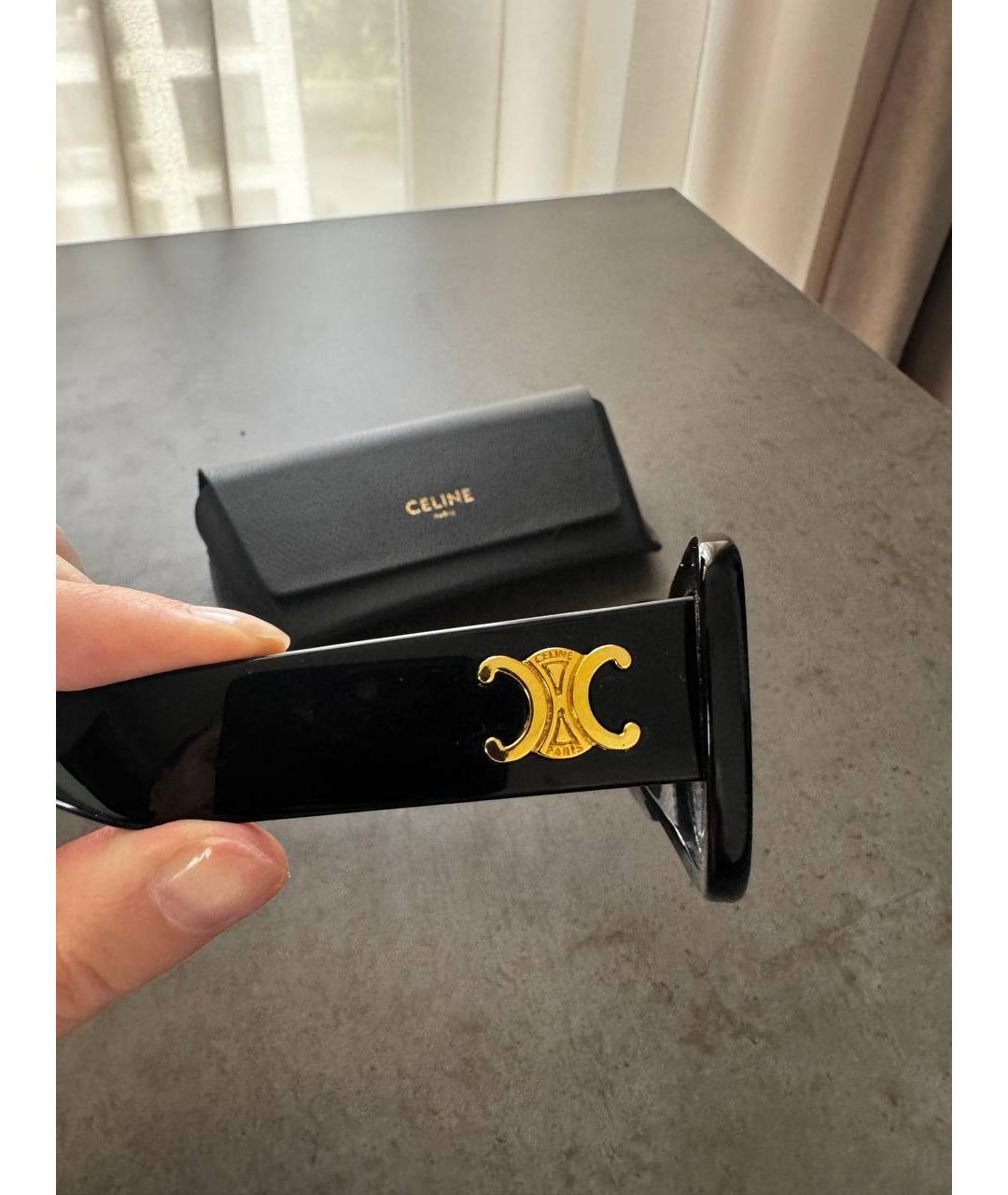 CELINE Черные пластиковые солнцезащитные очки, фото 2