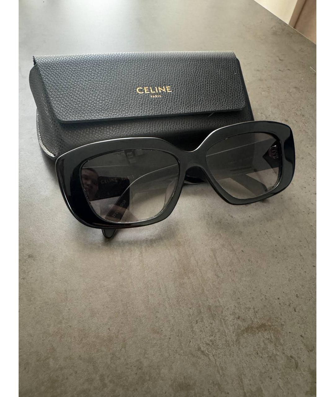 CELINE Черные пластиковые солнцезащитные очки, фото 3
