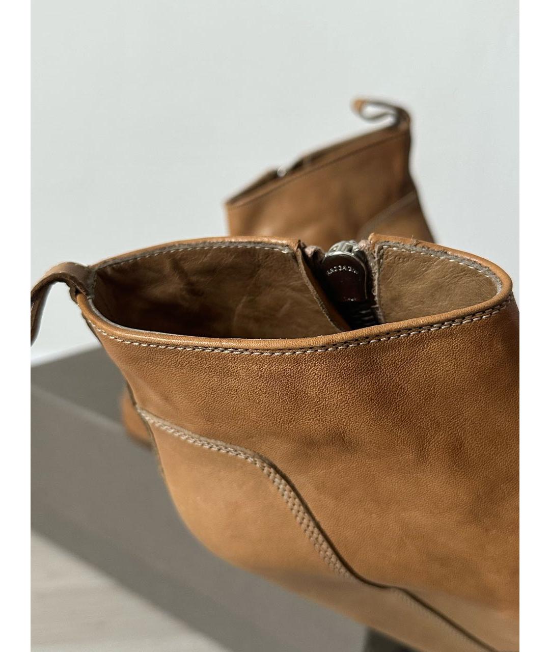 RICK OWENS Коричневые кожаные босоножки, фото 3