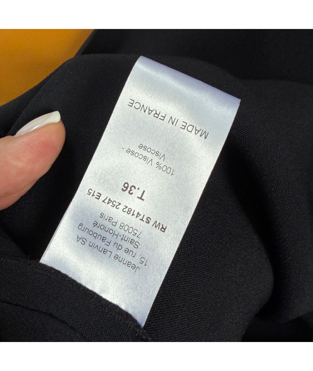 LANVIN Черная вискозная юбка макси, фото 6
