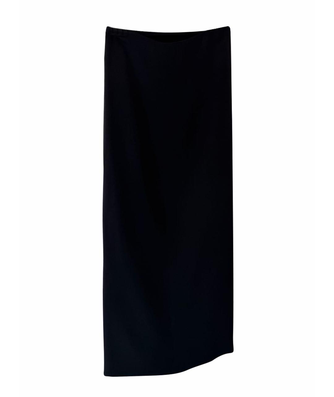 LANVIN Черная вискозная юбка макси, фото 1