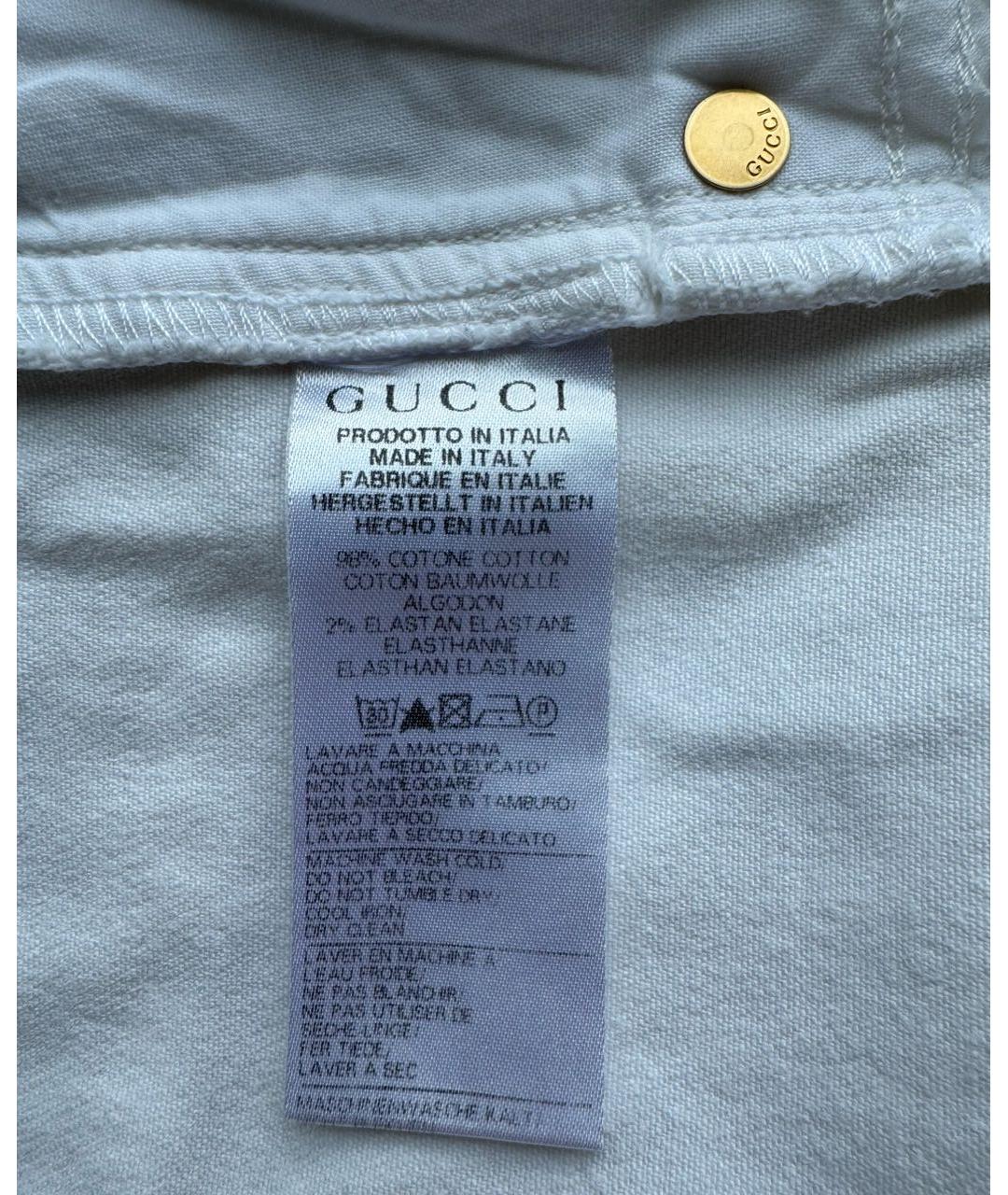 GUCCI Белые хлопковые брюки и шорты, фото 7